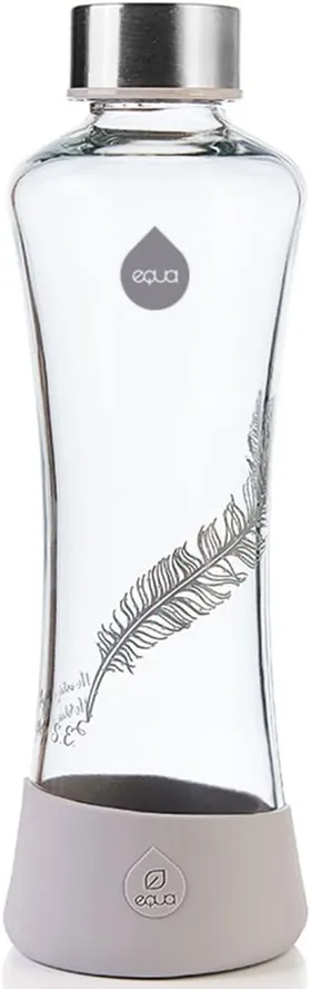 EQUA Plume 550 ml — gourde en verre borosilicate